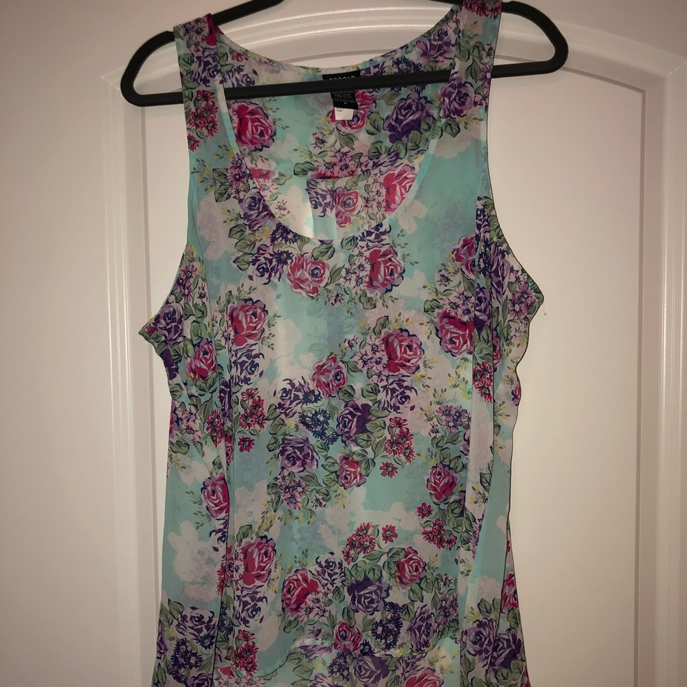 Torrid Mint Floral tank